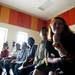 Graduating sixth-grade student Kristin Wolf watches a slideshow during the last day of school at Estabrook Elementary on Friday, June 7. Daniel Brenner I AnnArbor.com